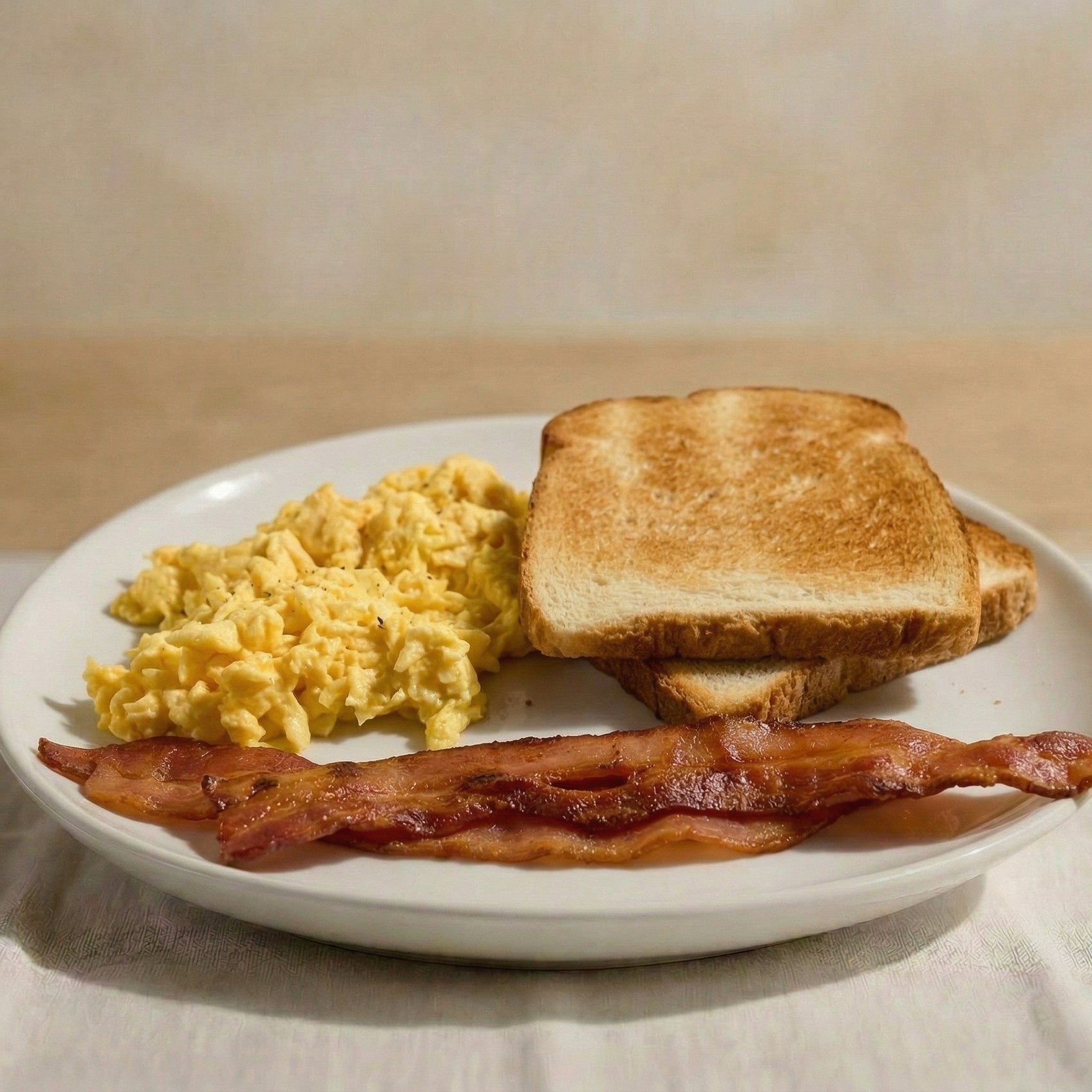 Two Bacon or Sausage, Two Egg, Toast.